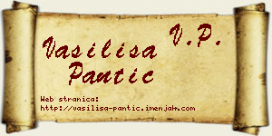 Vasilisa Pantić vizit kartica